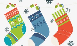 圣诞树上挂的小袜子钩织教程 圣诞袜子简笔画